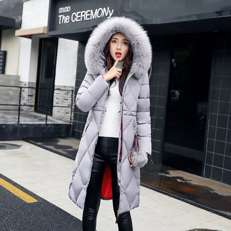 Lovemi - Fashionable Women’s Over-the-knee Long Fur Collar