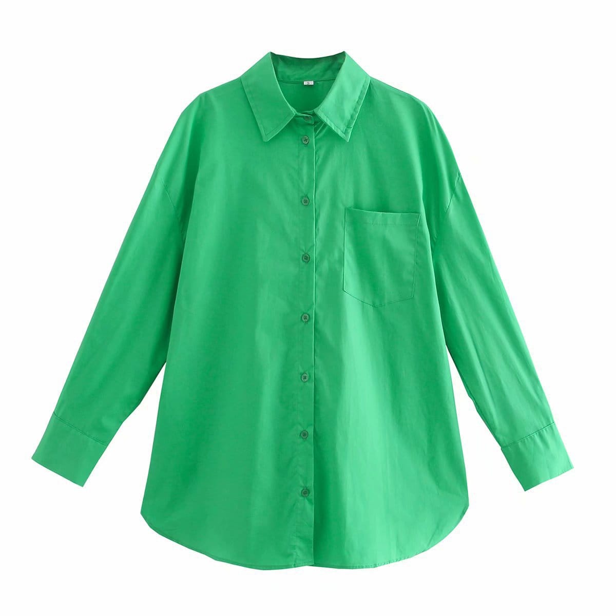 Lovemi - Solid Color Casual Shirt Girls Top
