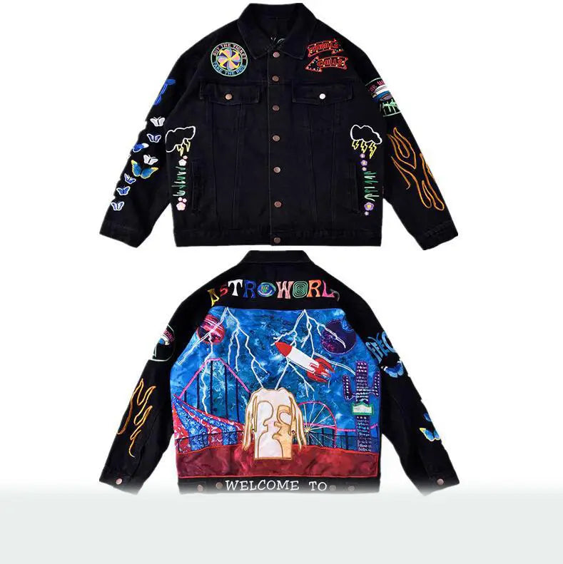 Lovemi - Embroidered denim jacket