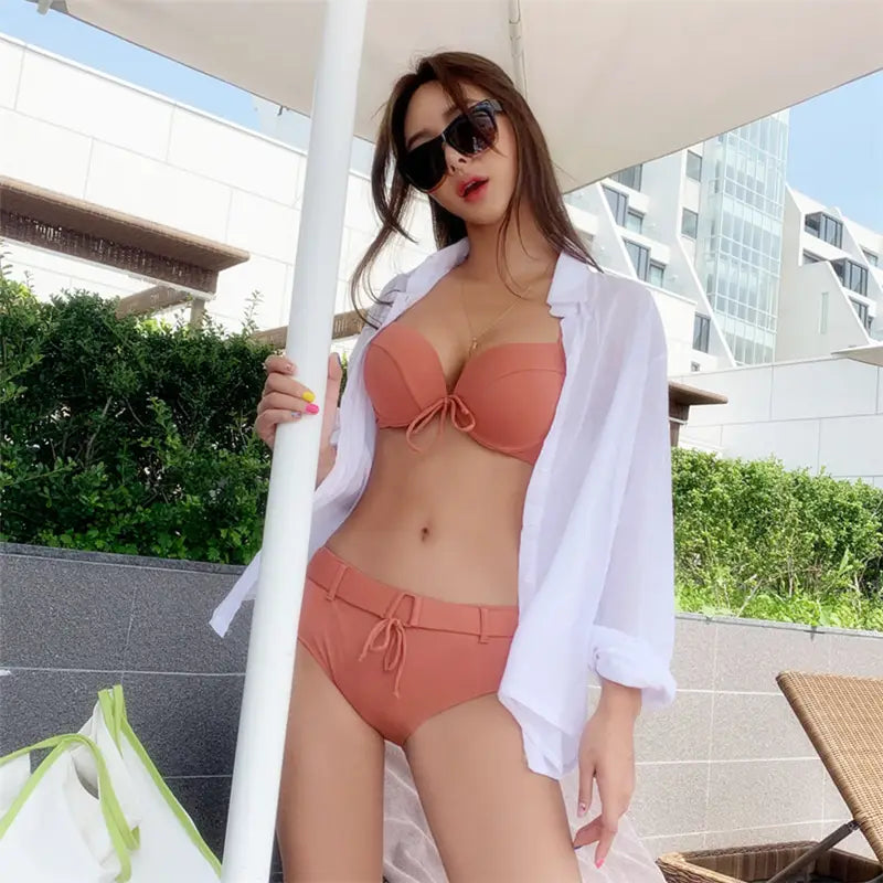 Lovemi - Bikini Triangle Ins Sexy à Armatures Taille Haute