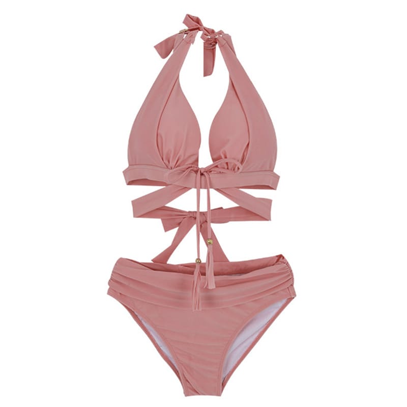 Lovemi – Zweiteiliger Bikini-Anzug mit geteiltem Schnitt