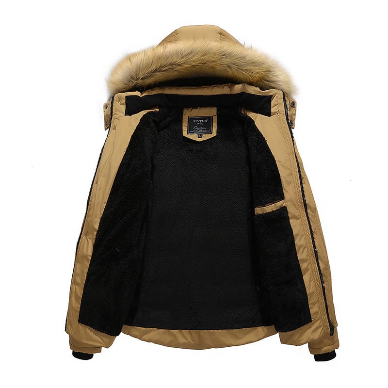 Lovemi - Men’s fur collar hooded cotton jacket