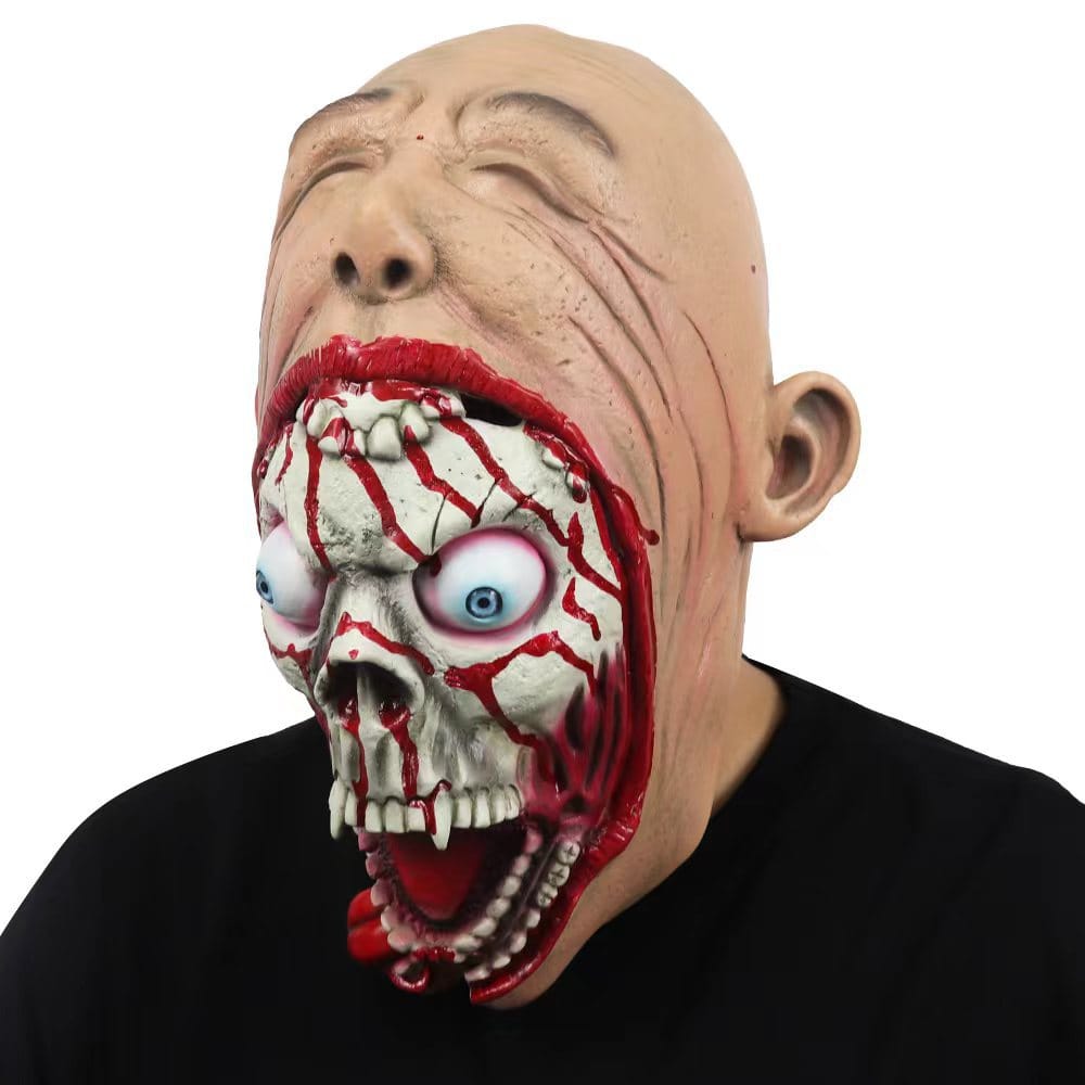 Lovemi - Masque de démon extraterrestre d'horreur d'Halloween Zombie à grande bouche
