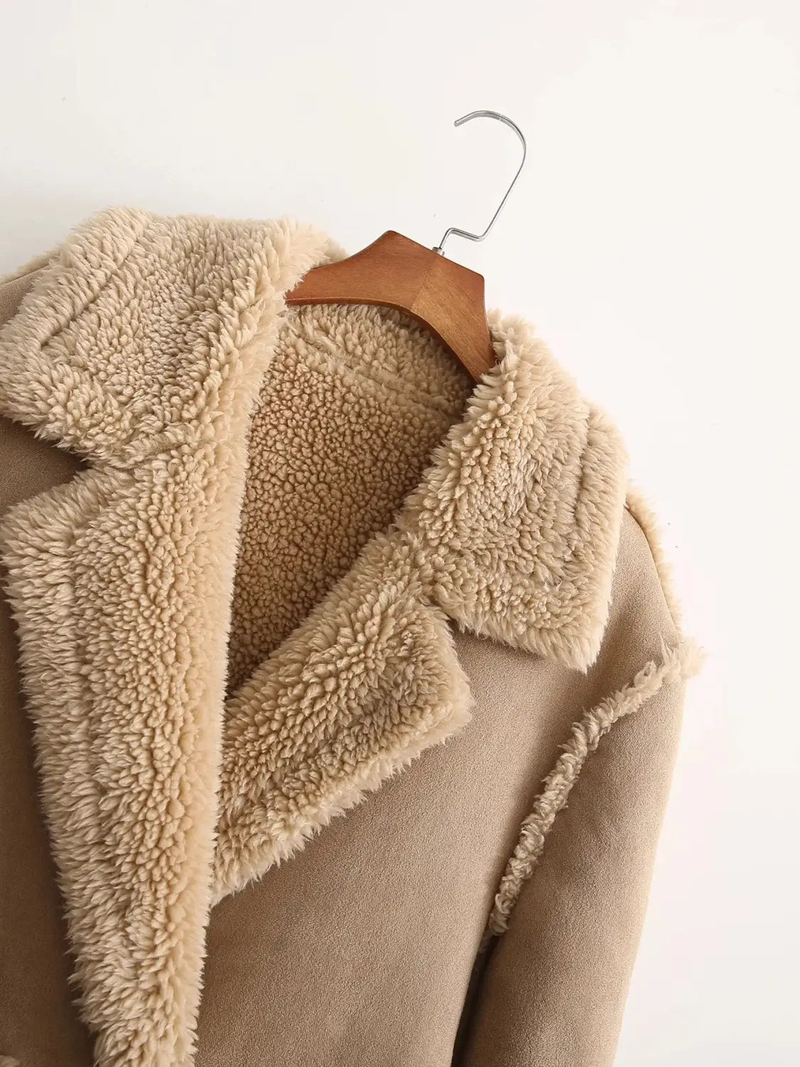 Lovemi – Fleece-Mantel mit Persönlichkeitsnähten, Mantel Herbst