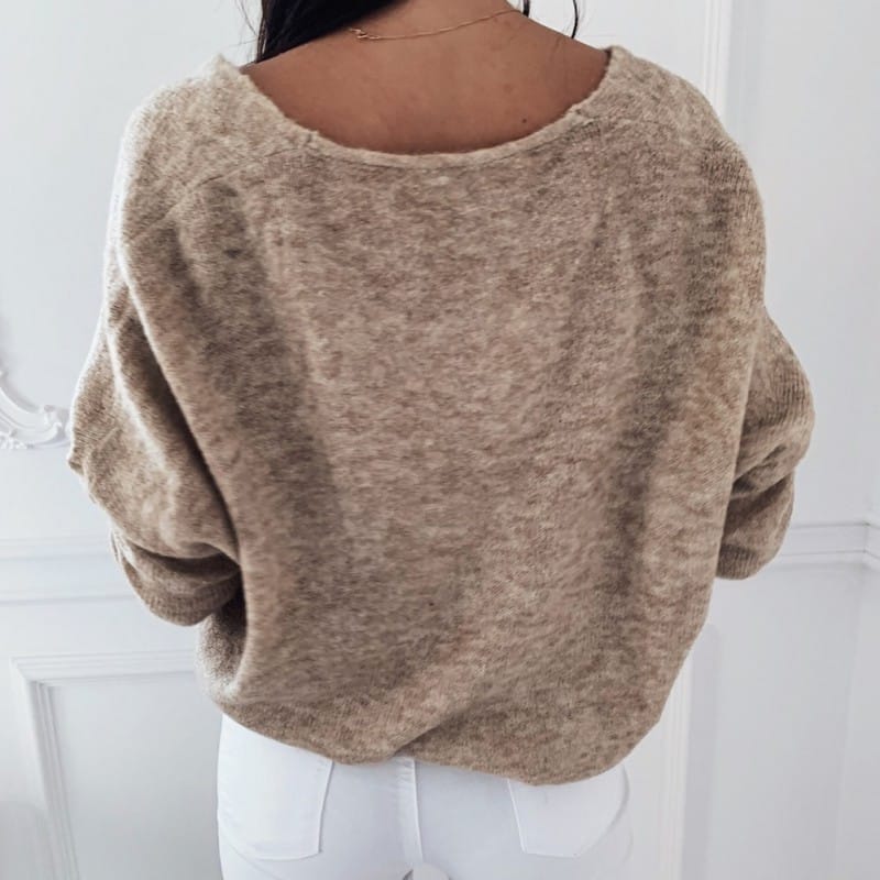 Lovemi - new autumn winter Women v-neck solid Sweater