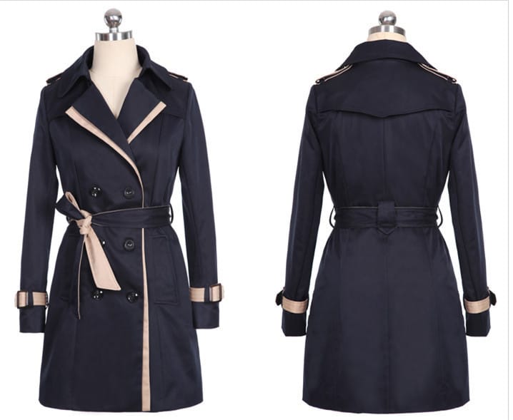 Lovemi-dames automne Trench manteau pour femmes hiver longue