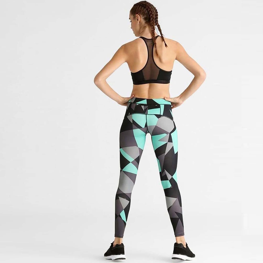 Lovemi – Diamond Box Nine-Point-Sport-Leggings für Damen