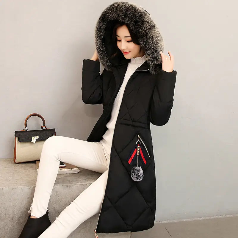 Lovemi - Fashionable Women’s Over-the-knee Long Fur Collar