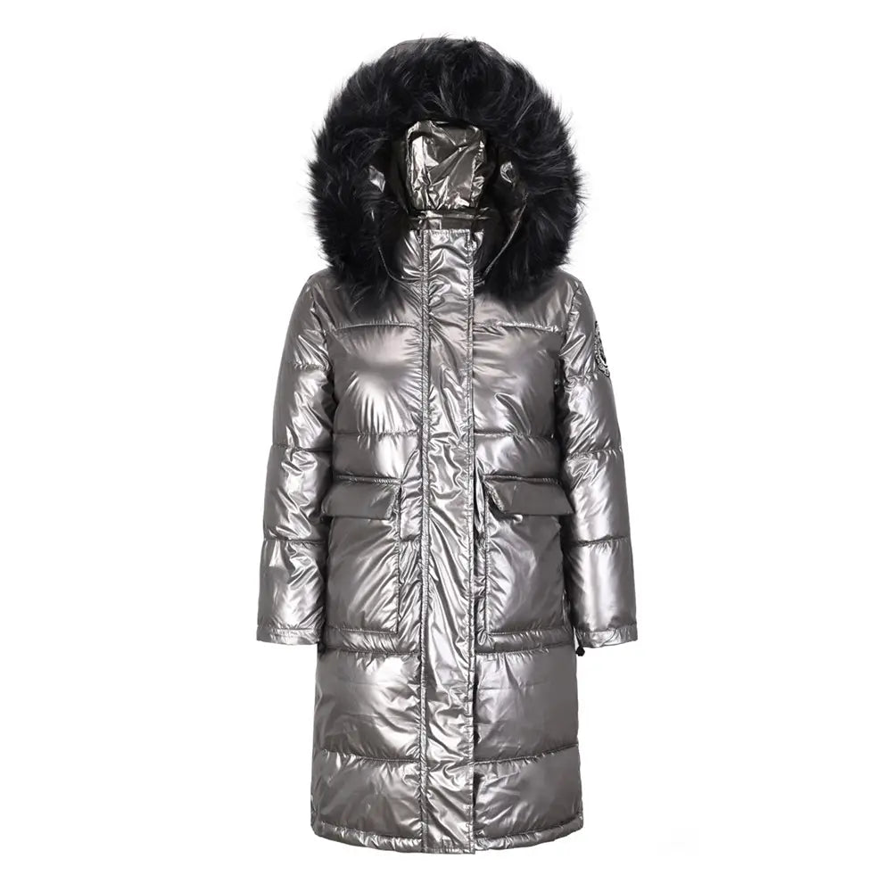 Lovemi - Mid-length Thickened Shiny Women’s Padded Jacket