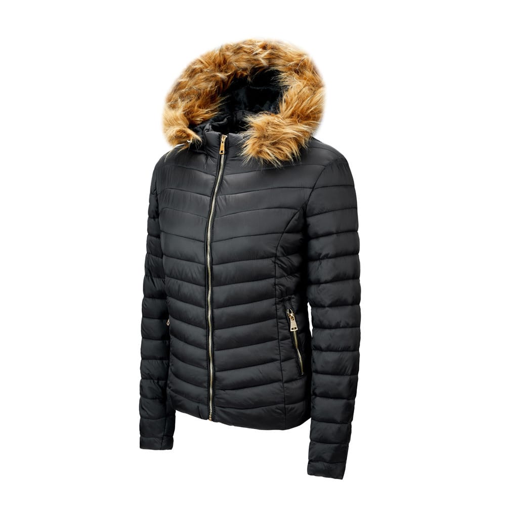 Lovemi - Women’s fur collar cotton hooded jacket