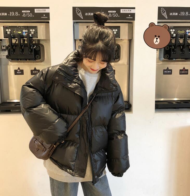 Lovemi - Thick Solid Short Style Cotton Padded Parkas Coat