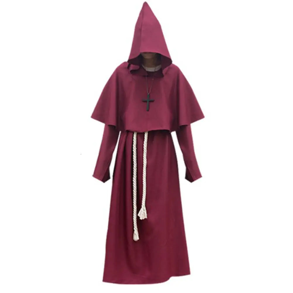 Lovemi - Costume ancien Robe de prêtre médiéval
