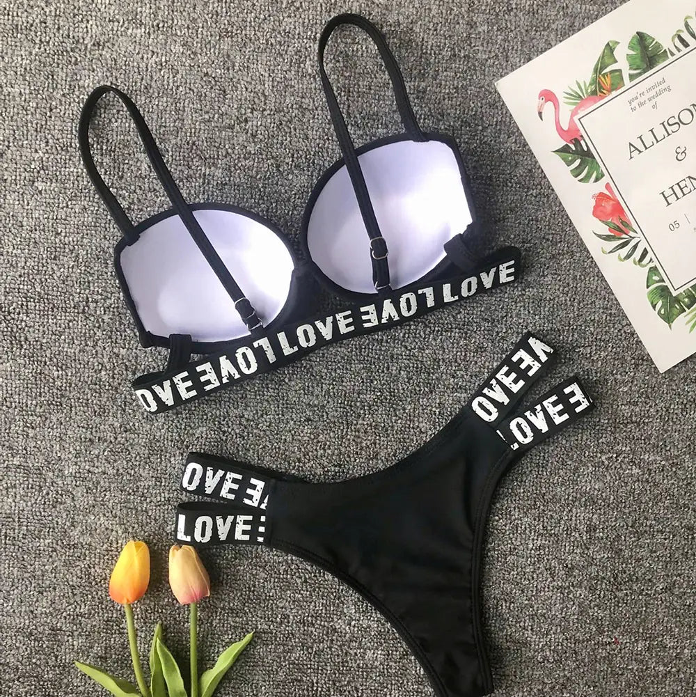 Lovemi - Bikini sexy léopard blanc