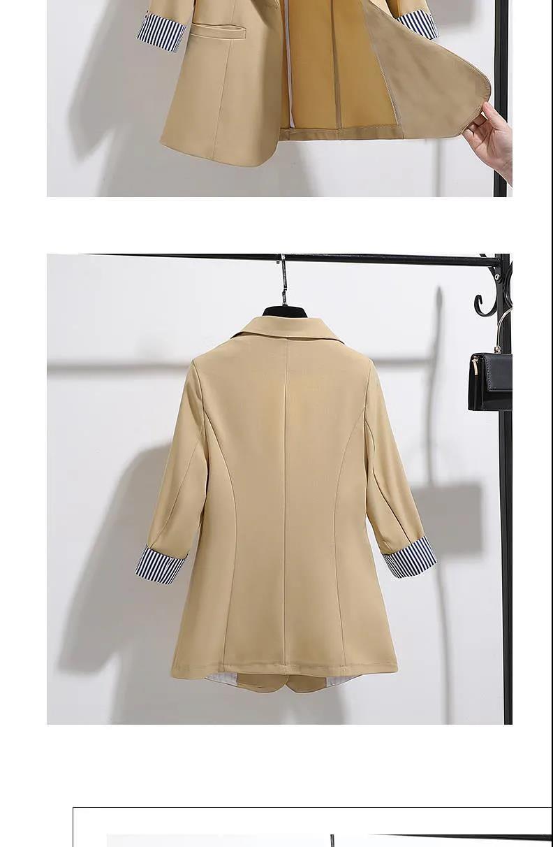 Lovemi - Korean Style Slim Drape Thin Three-quarter Sleeve