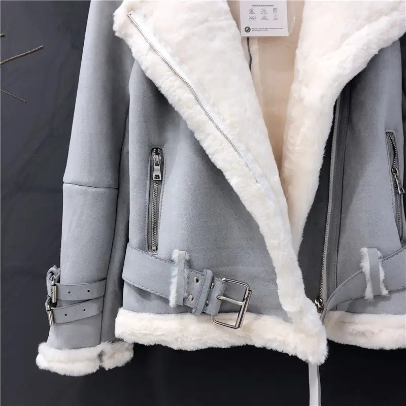 Lovemi - Lamb fur coat female winter short paragraph