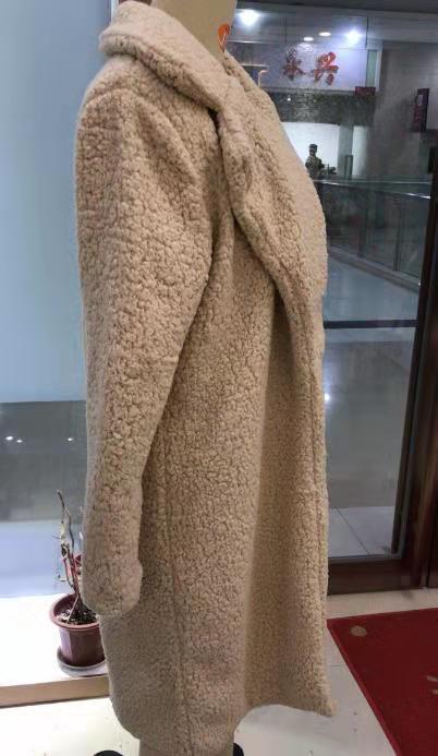 Lovemi - Mid Length Lapel Sweater Cardigan Sherpa Jacket