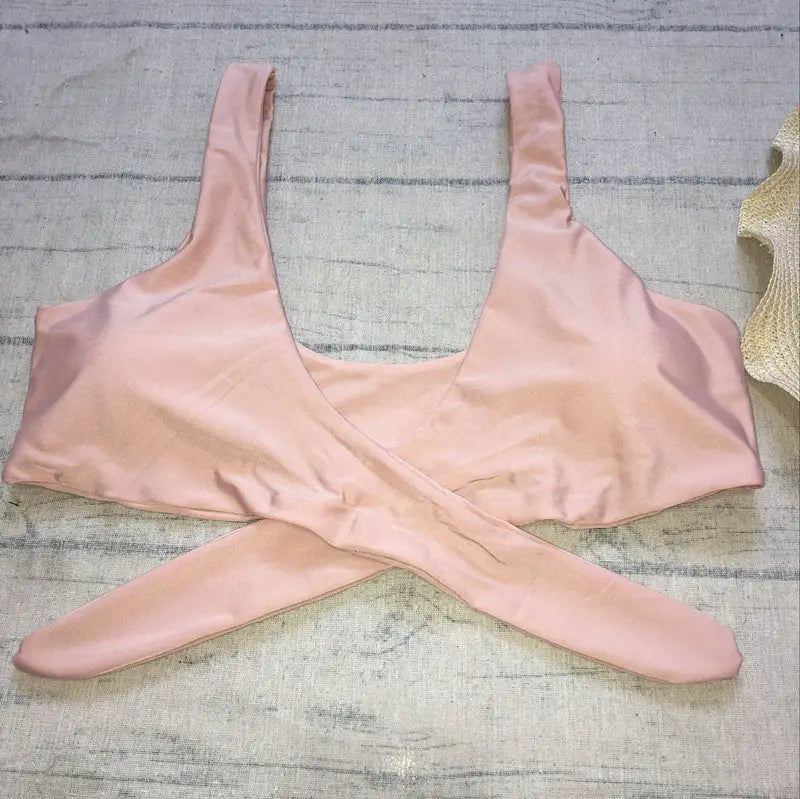 Lovemi - Bikini Set sexy Solid Female Swimsuit