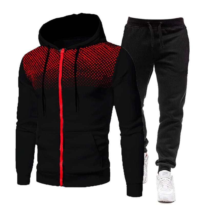 Lovemi - Casual Fashion Hooded Jacket Mens Suit