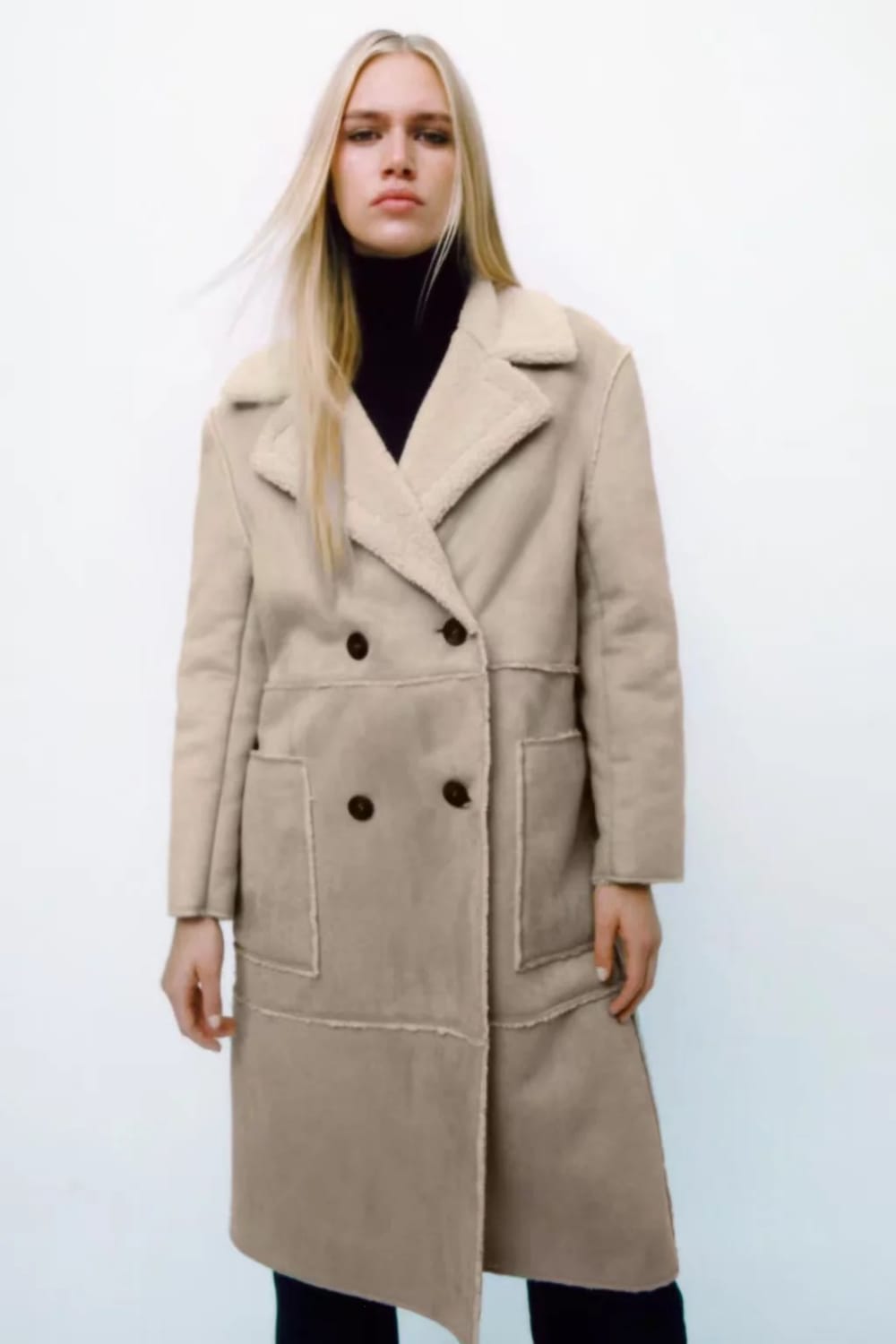 Lovemi – Fleece-Mantel mit Persönlichkeitsnähten, Mantel Herbst