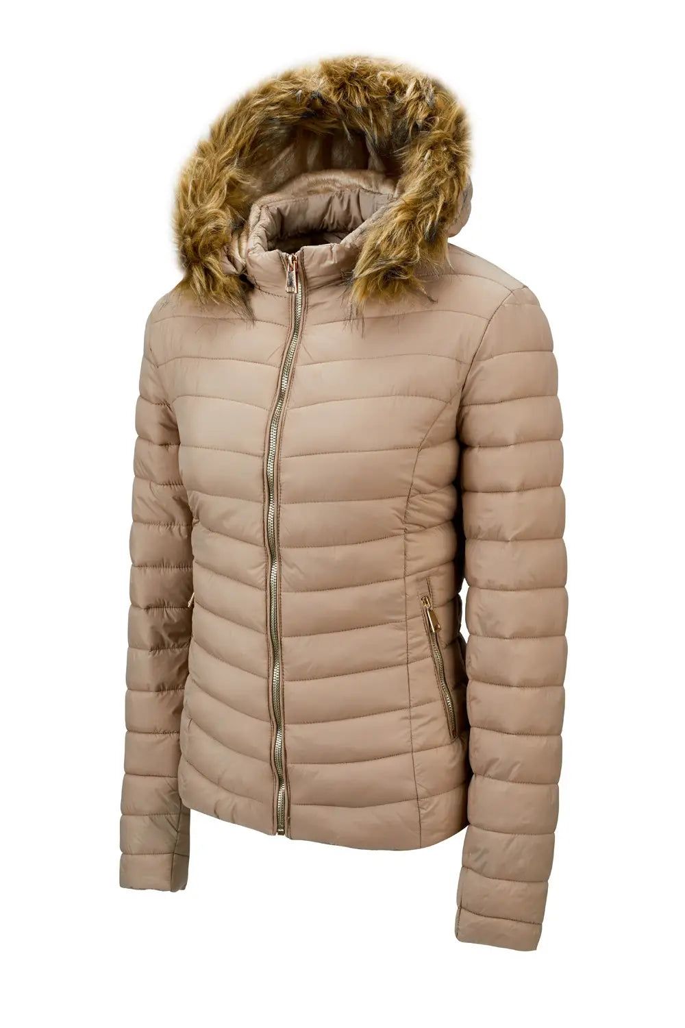 Lovemi - Women’s fur collar cotton hooded jacket
