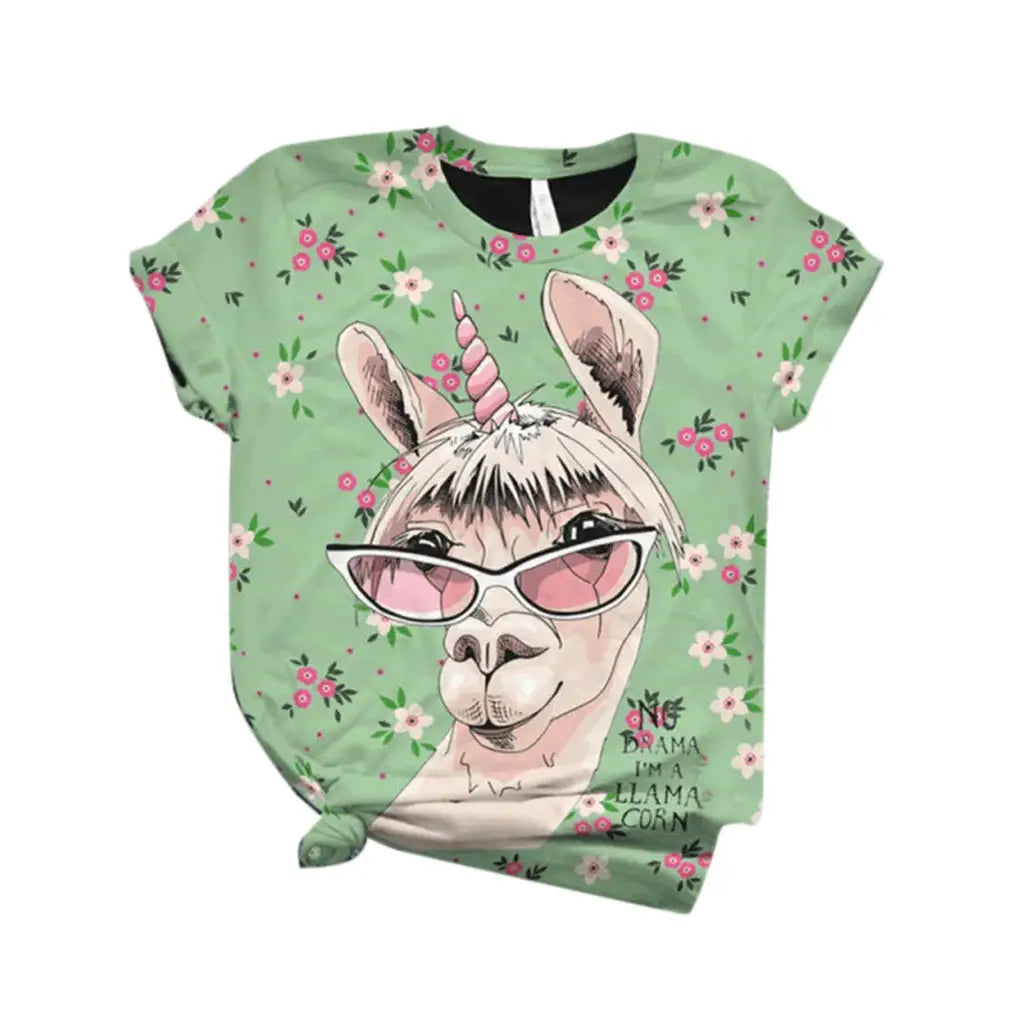 Lovemi – T-Shirt mit Tier-3D-Digitaldruck