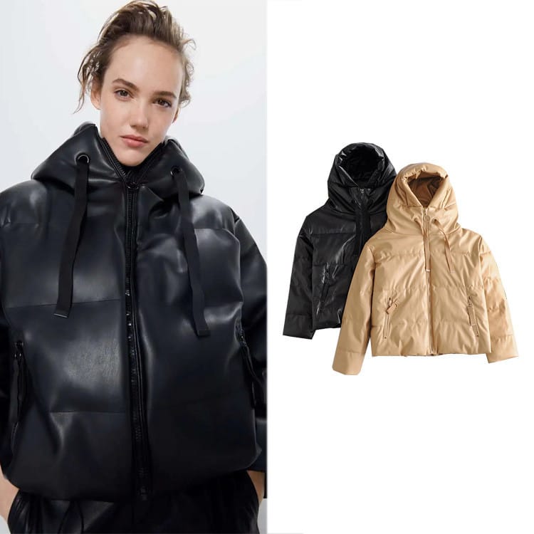 Lovemi - Pure color wild hooded coat