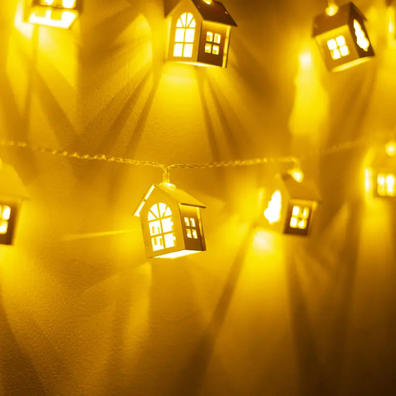 Lovemi - Nouvelle guirlande lumineuse LED en forme de maison pour Noël