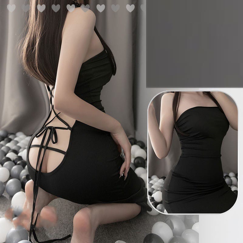 Lovemi - Long Skirt Lace Up Plus Size Erotic Lingerie