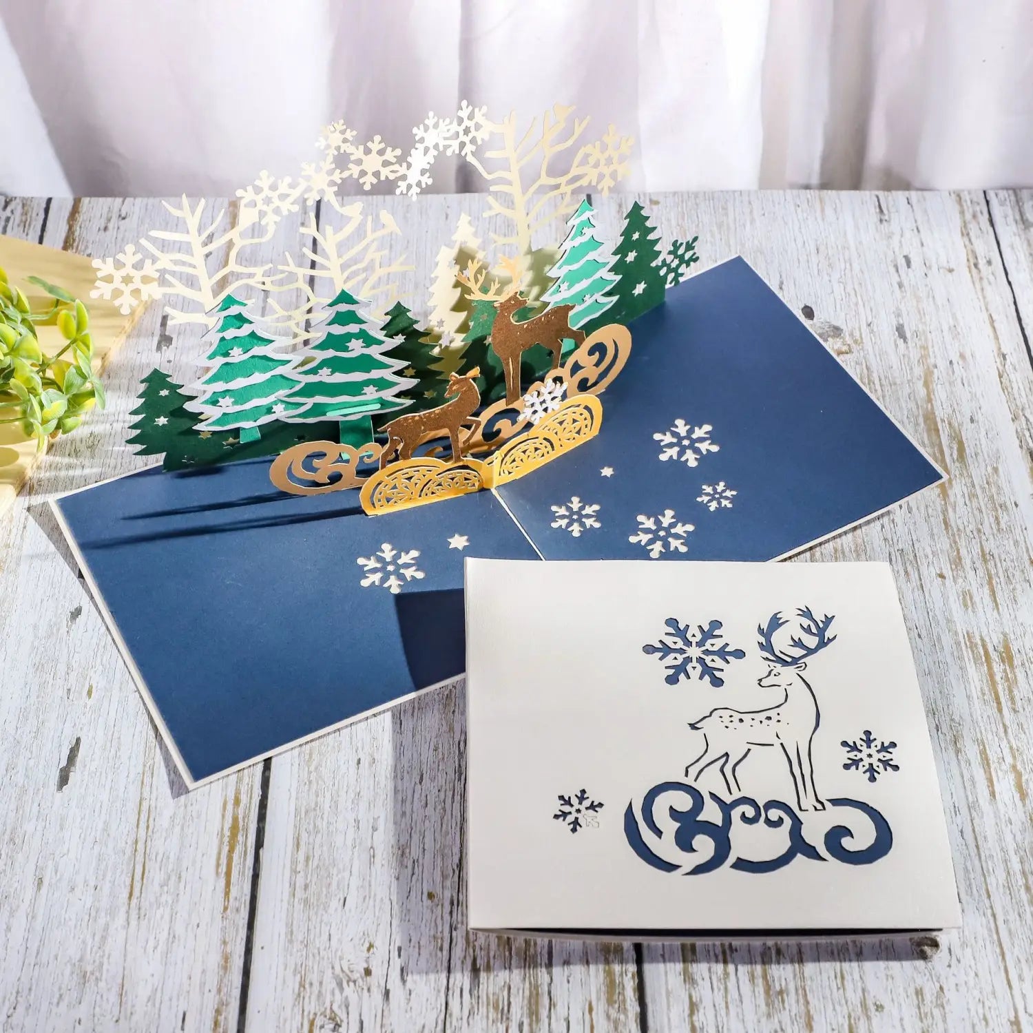 Lovemi – Handgeschöpfte Weihnachts-Elchkarten aus Papier