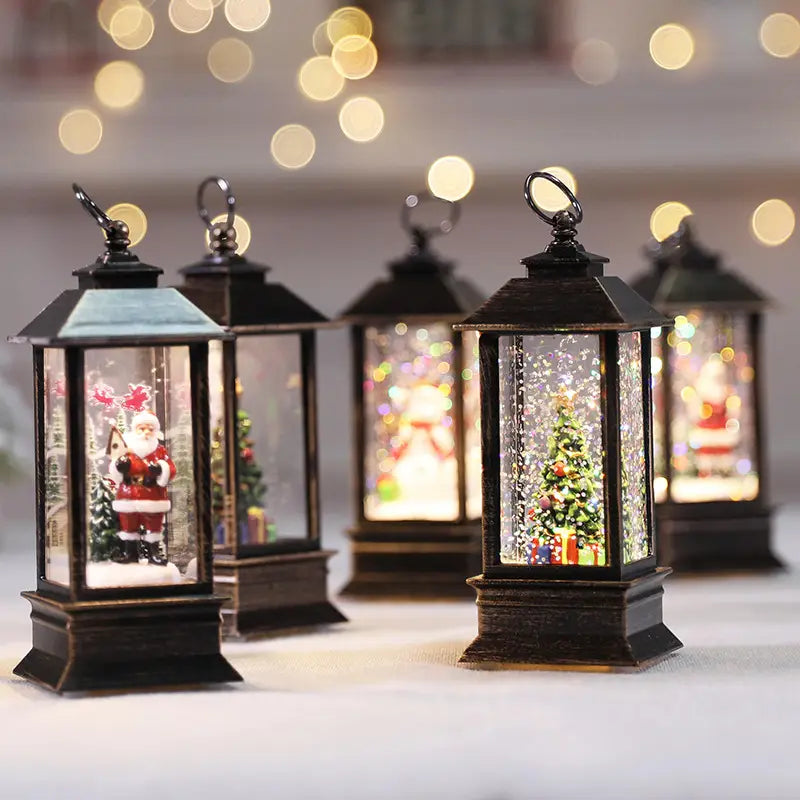 Lovemi – Kleine Öllampe mit Weihnachtssimulation, LED-Flamme