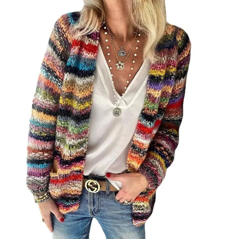 Lovemi – Pullover Strickjacke, dünner Mantel, lockerer Mantel für Damen