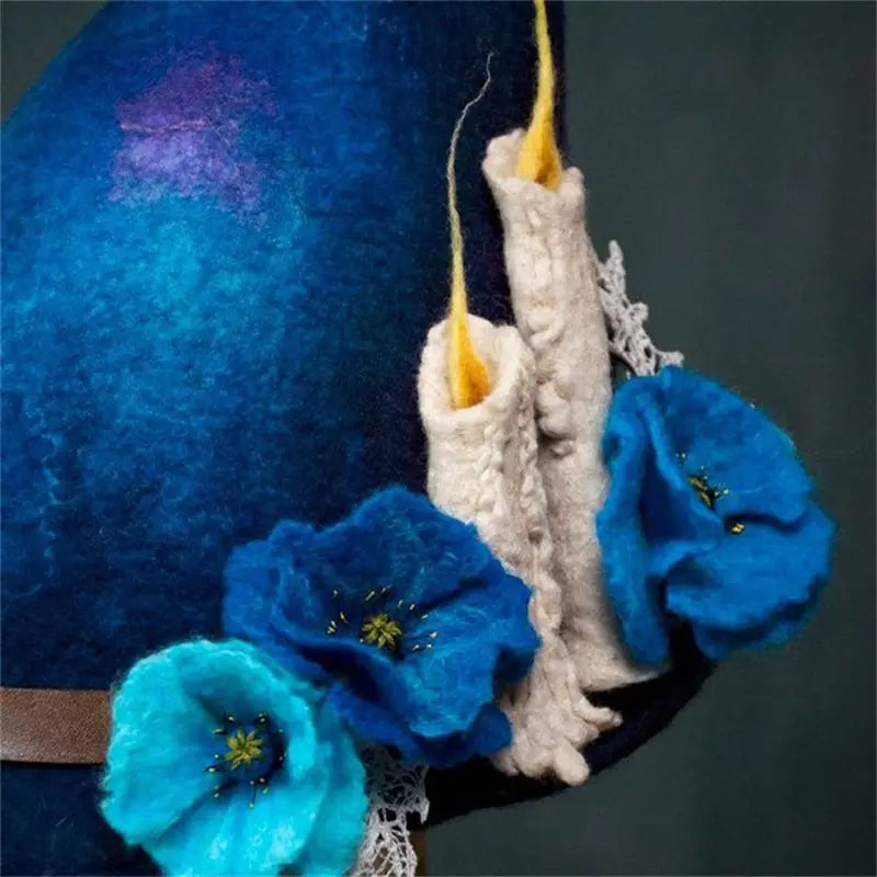 Lovemi - Costume de chapeau de sorcière moderne pour femme en feutre de laine pointu