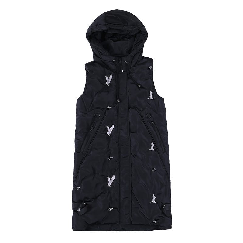 Lovemi - Hooded mid-length cotton vest