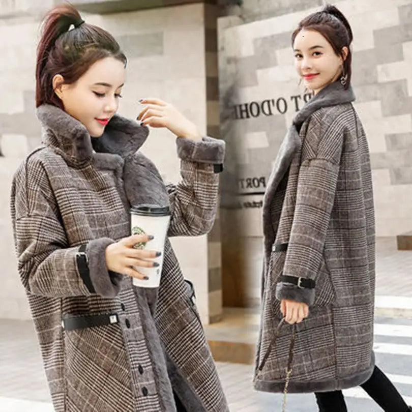 Lovemi - Ladies autumn and winter woolen coat