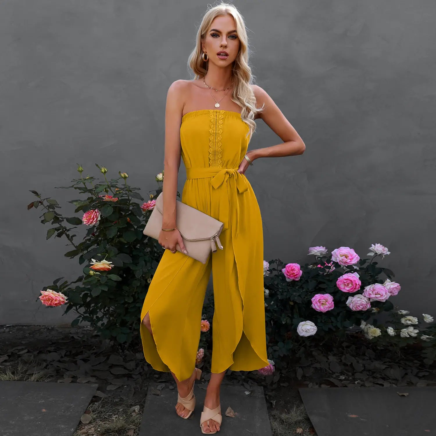 Lovemi – Summer Ninth Loose Jumpsuit für Damen mit weitem Bein