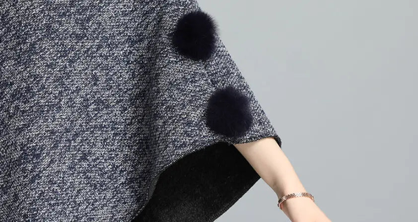 Lovemi – modische Kunstfelljacke für Damen, Schal, Schal