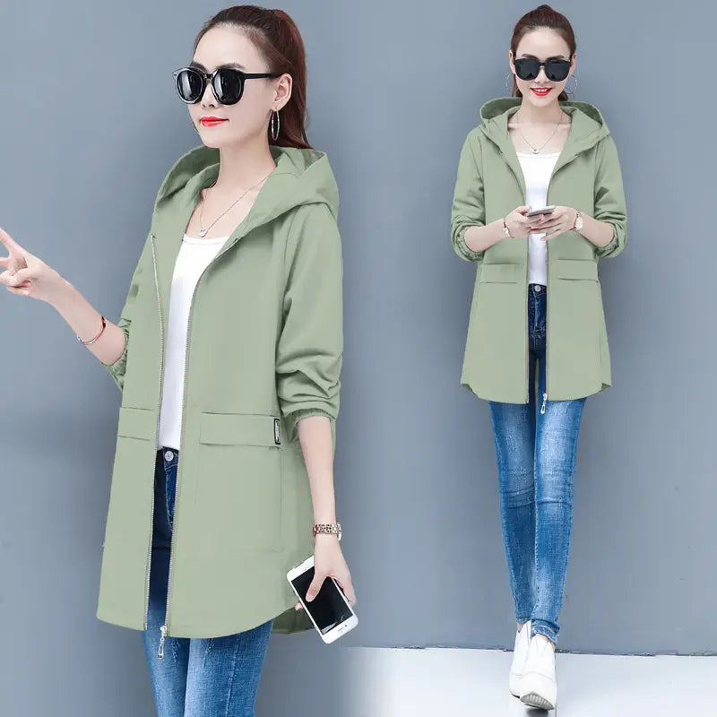 Lovemi - New Style Plus Fat Plus Size Women’s Trench Coat