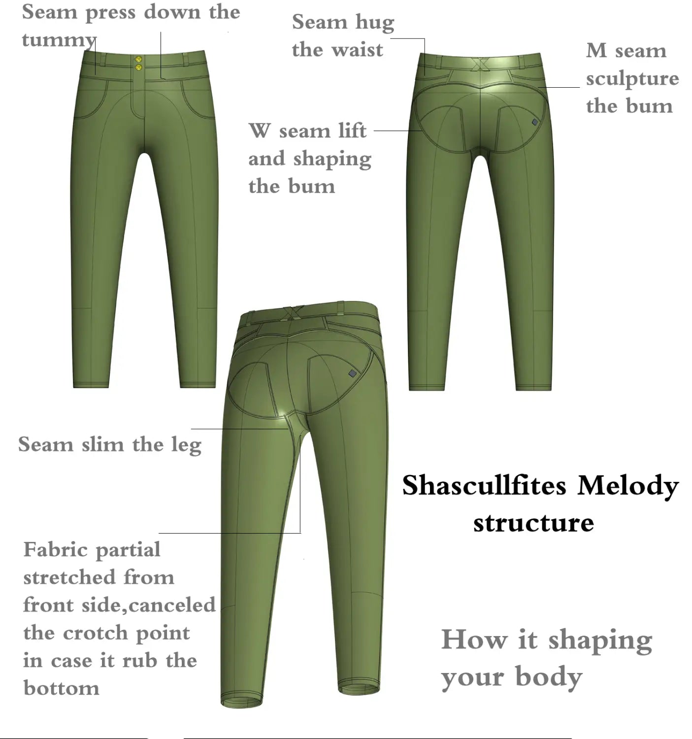 Lovemi - Shascullfites Melody cotton black leggings tights