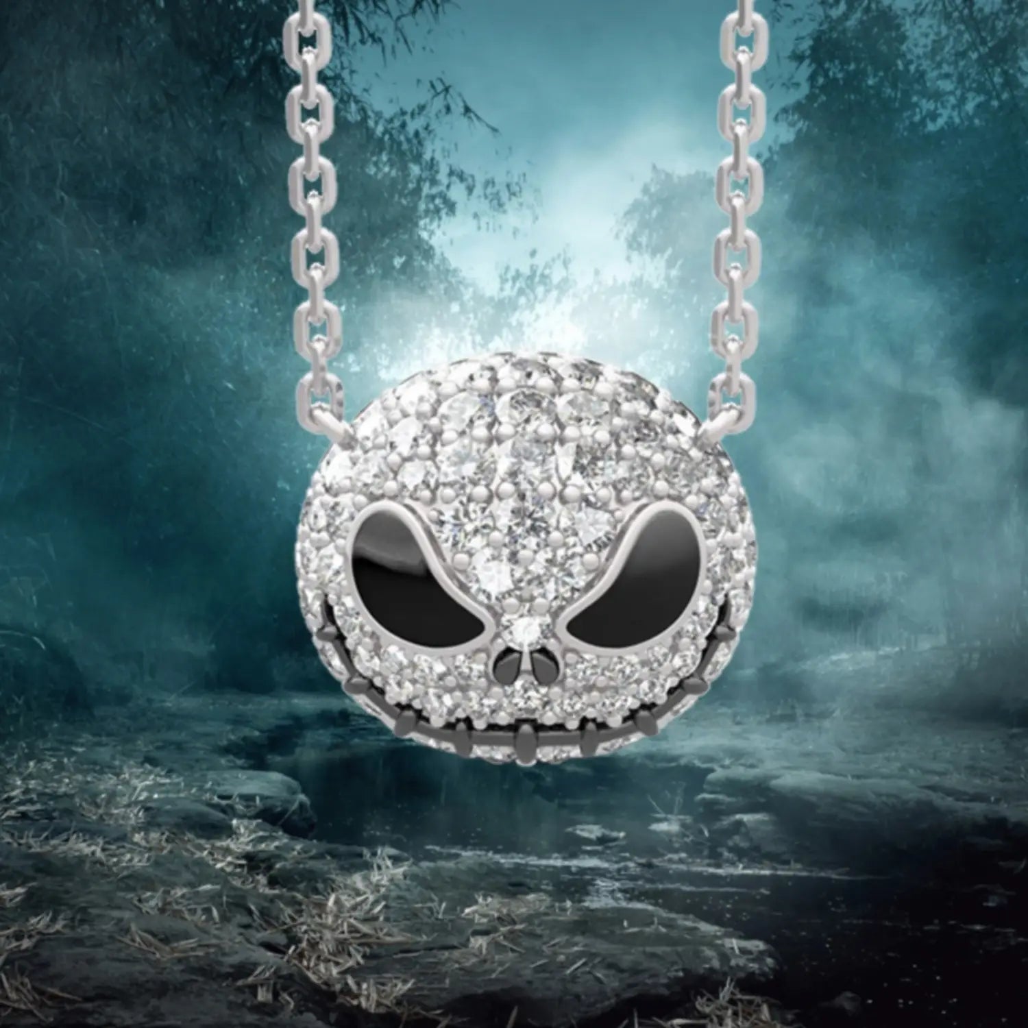 Lovemi - Silver Halloween Skull Personality Fashion Earrings