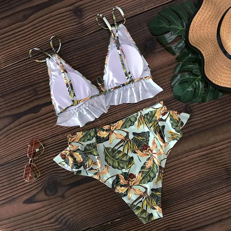 Lovemi – Damen-Bikini mit geteiltem Print