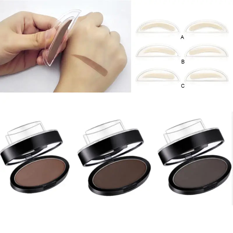 Lovemi - Eyebrow Powder Stamp Tint Stencil Kit Cosmetics