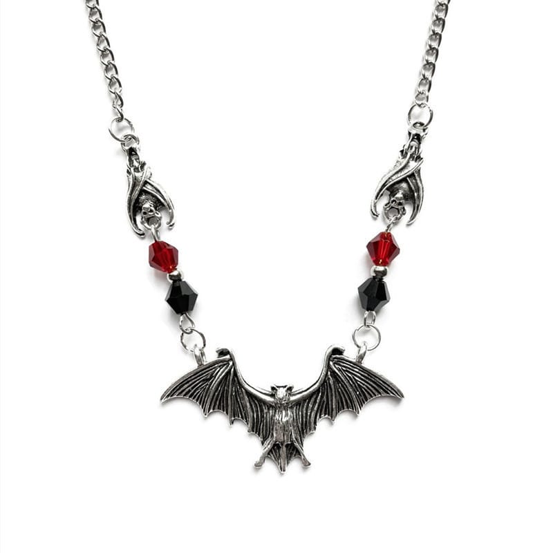 Lovemi – Schwarze Fledermaus-Halskette, Gothic-Schmuck, Halloween-Thema