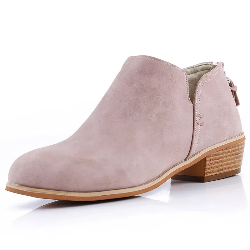 Spring Autumn Women Butterfly-knot Boots Slip-On Med High