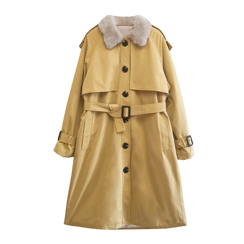 Lovemi - Loose Lamb Wool Coat Women’s Winter Long Over