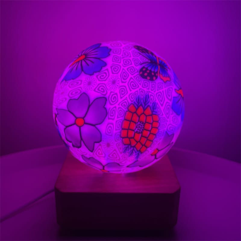 Lovemi - Glass Ball Lamp USB Plug In LED Colorful Dimming