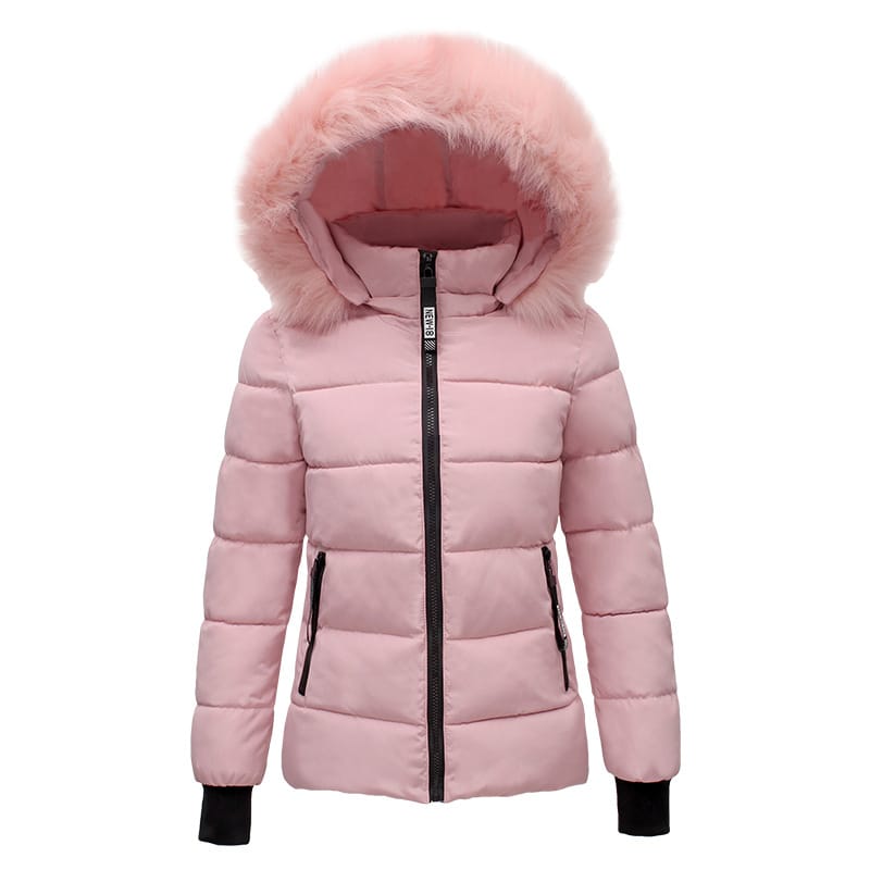 Lovemi - Ladies large fur collar padded down jacket