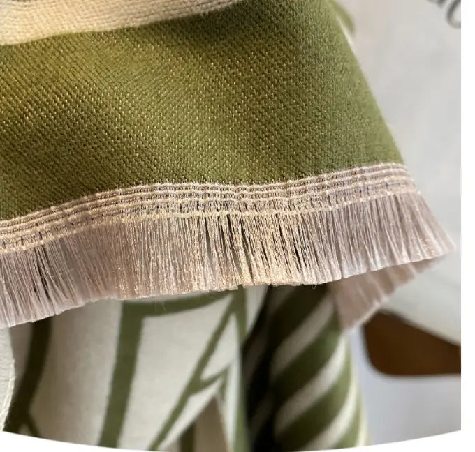 Zweifarbiger, verdickter Schal aus Kaschmir für Klimaanlagen
