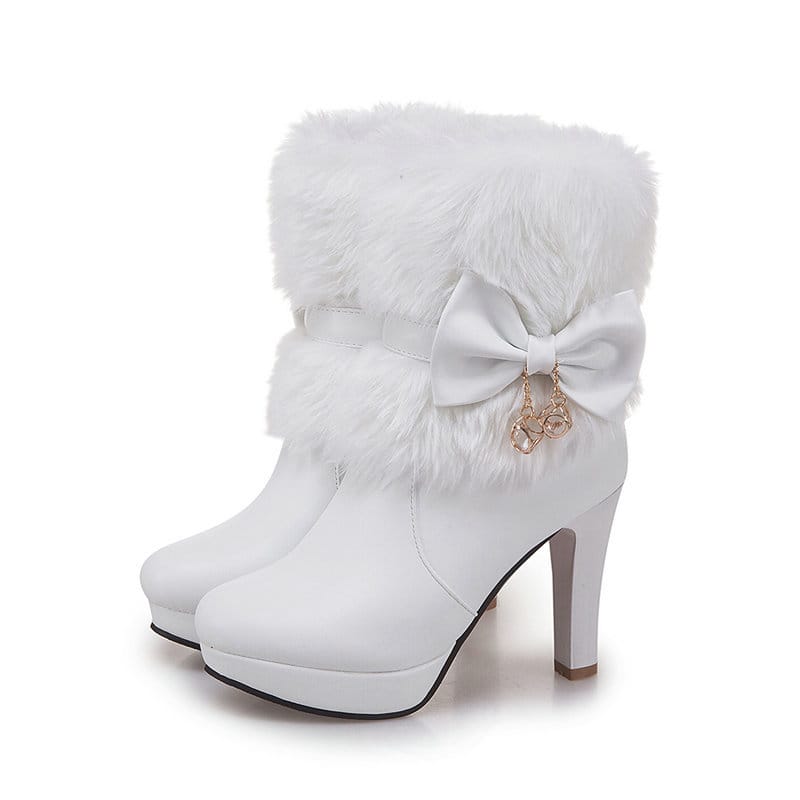 Sweet Princess Autumn And Winter Short Boots Snow Women