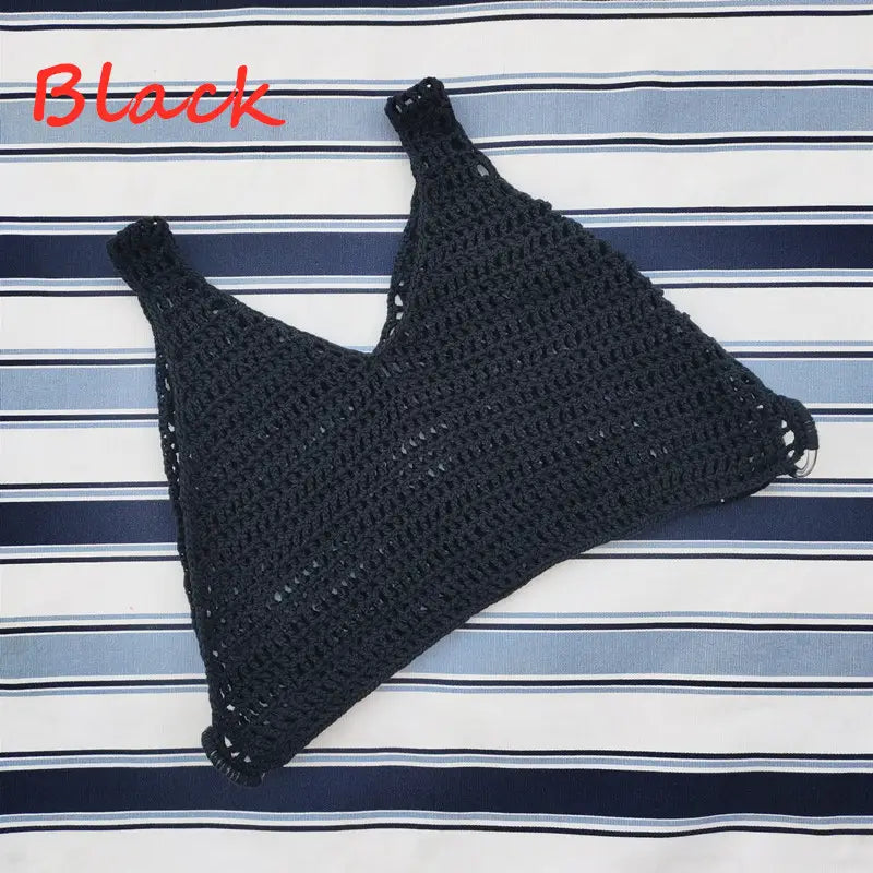 Lovemi - Blouse de bikini de plage bohème au crochet faite à la main
