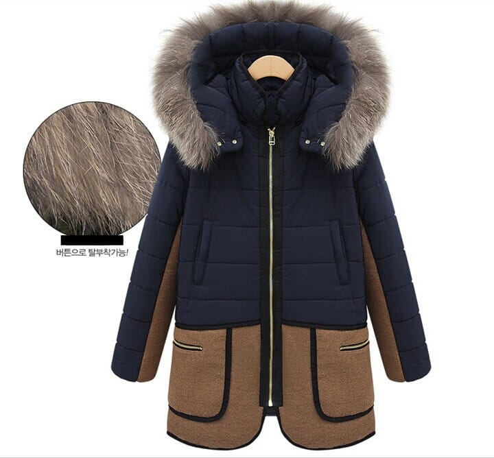 Lovemi - New slim plus size hooded padded coat